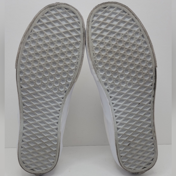 Vans | Classic distressed white canvas slip-on sneakers | MENS 9 - Picture 8 of 8